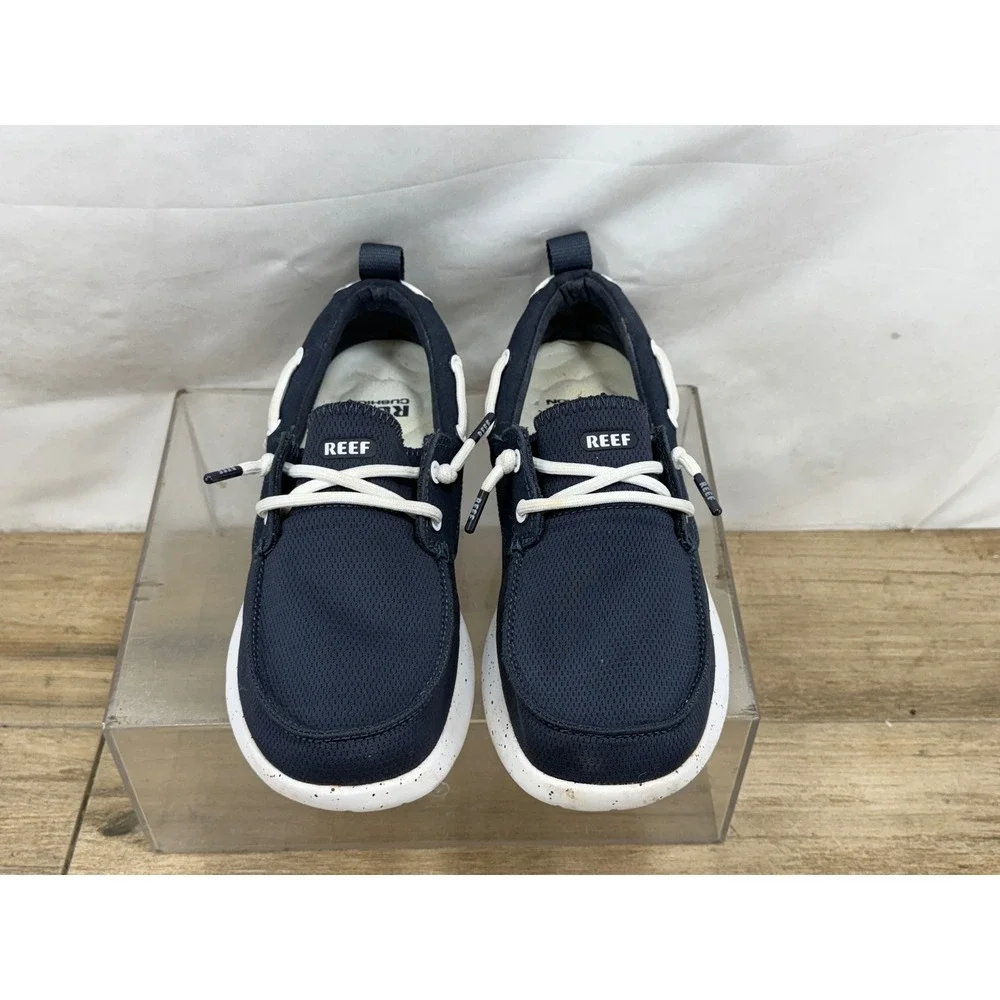 Reef Swellsole Pier Mens Navy Blue Boat Shoe Sneaker Slip On Size 8.5